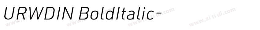 URWDIN BoldItalic字体转换